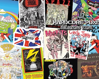 Hardcore Punk Coloring Zine Bundle | Printable Art Zine (Digital Download)