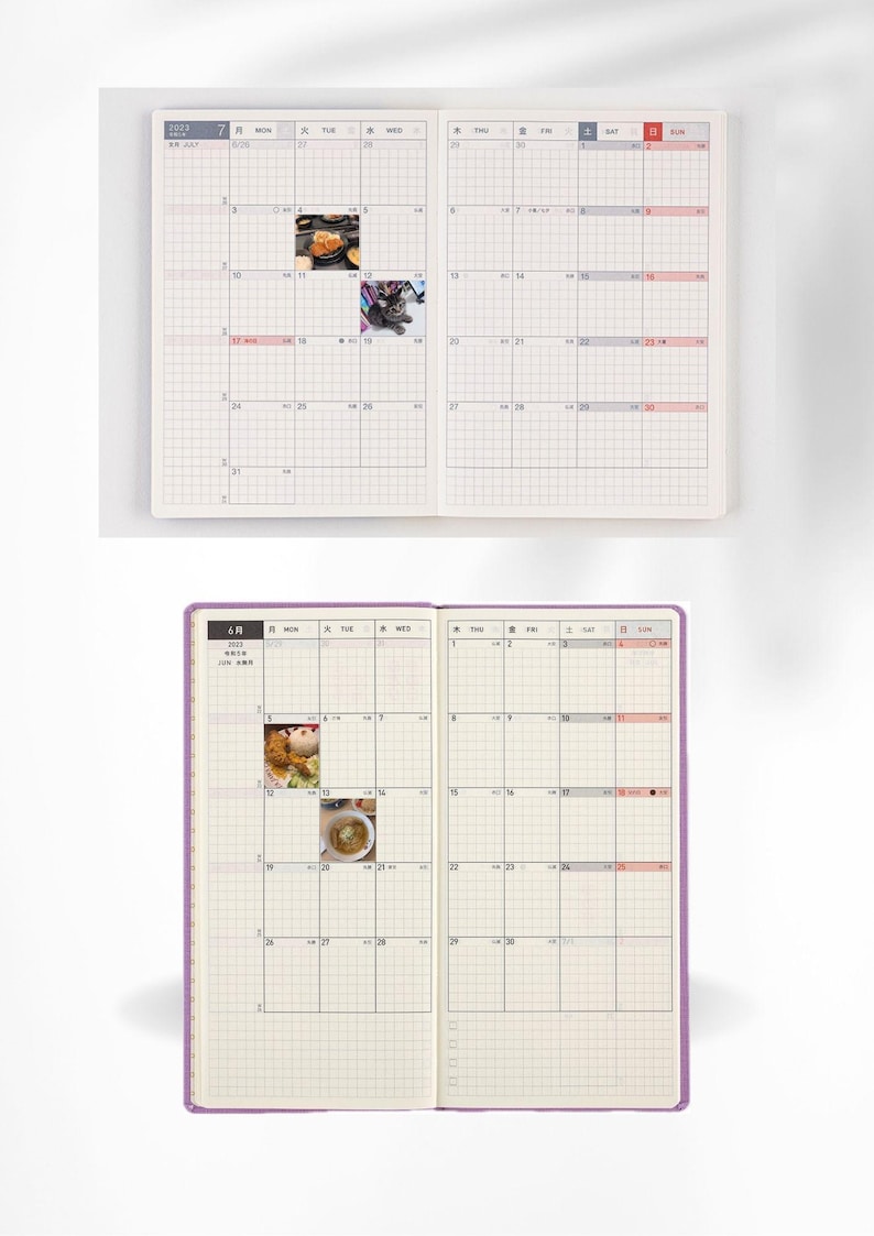 Hobonichi Monthly Photo Template Bundle Package for A6 Original, A5 Cousin, and Weeks image 2