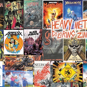 Heavy Metal Coloring Zine Bundle | Printable Art Zine (Digital Download)
