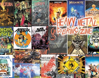 Heavy Metal Coloring Zine Bundle | Printable Art Zine (Digital Download)