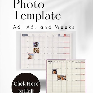 Hobonichi Monthly Photo Template Bundle Package for A6 Original, A5 Cousin, and Weeks image 6