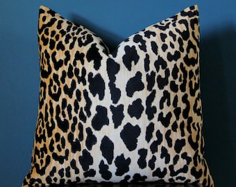 Leopard Velvet Pillow Cover - Leopard Pillow Cover - Jamil Velvet - Leopard Print Pillow - Animal Print Pillow - Animal Print Decor