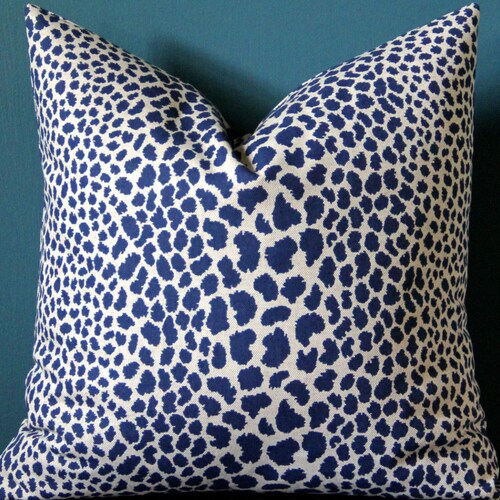 navy print throw pillows