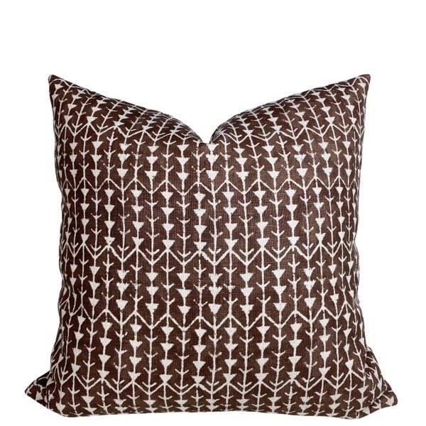 Brown White Pillow Etsy