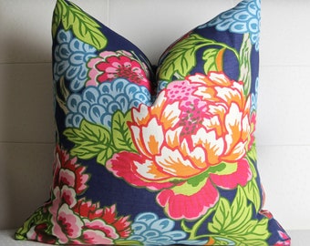 navy and pink pillows