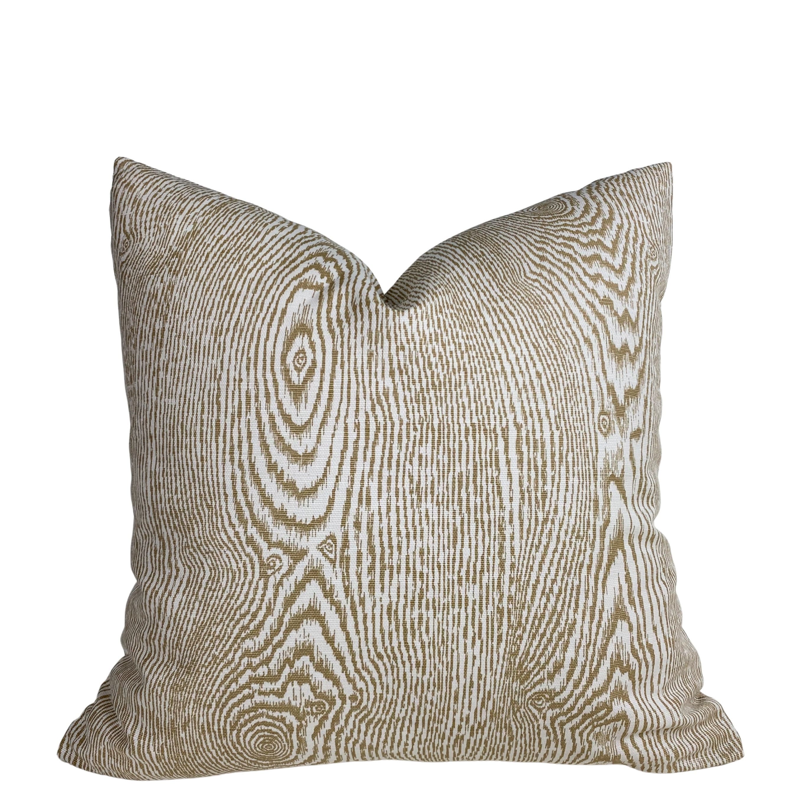 Semolina Textured Faux Fur Square Throw Pillow