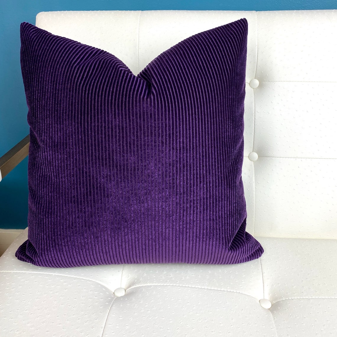 Dark Purple Velvet Pillow Cover Textured Velvet Pillow Cover Etsy