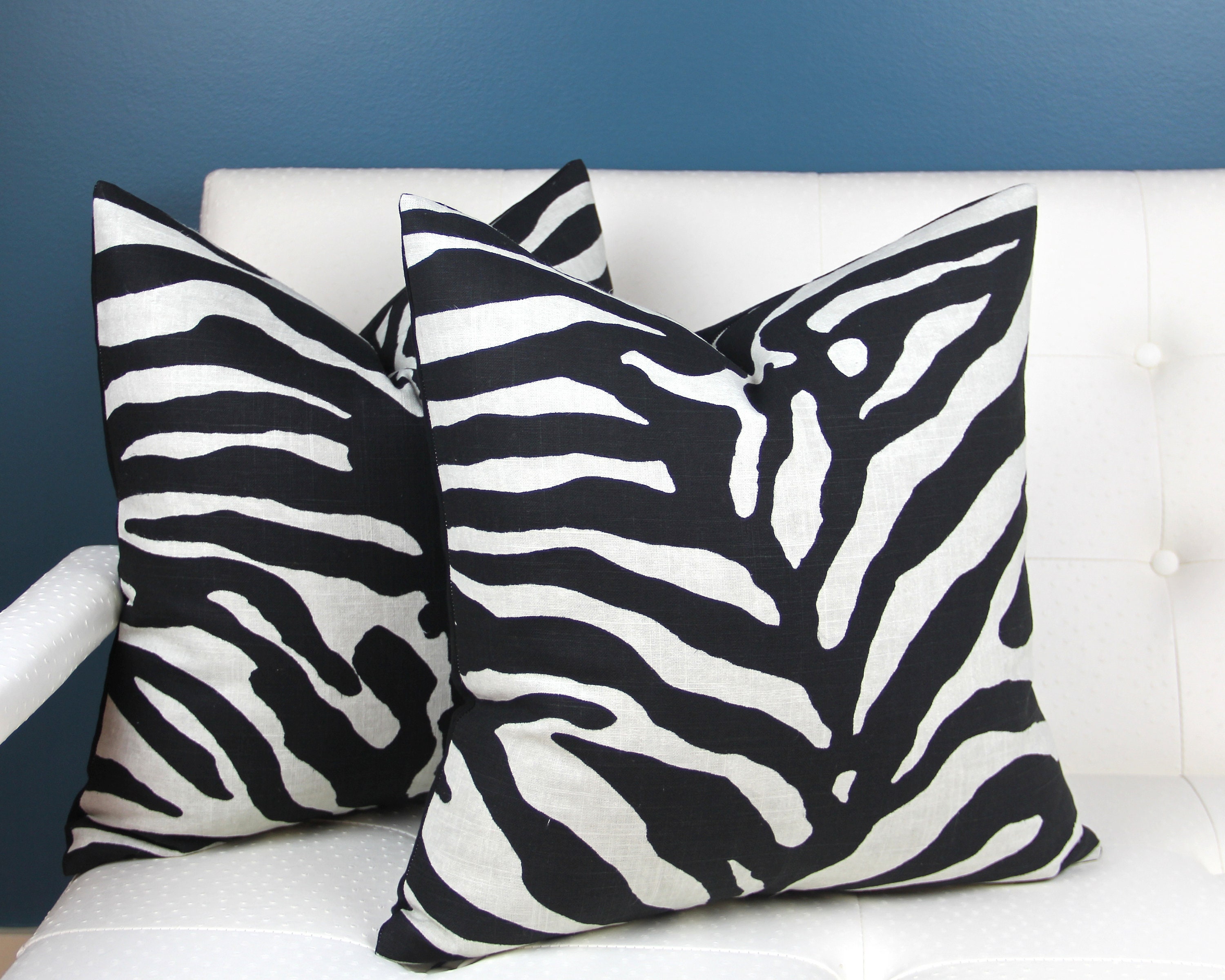 Zebra Pillow Cover Thibaut Serengeti Pillow High End Etsy