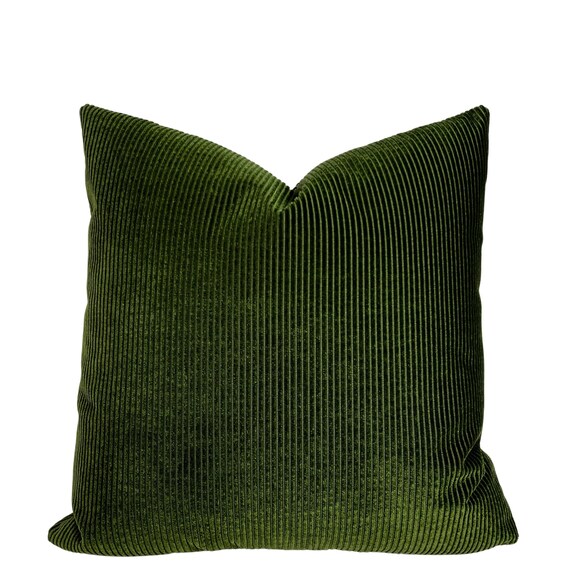 Hunter Green Velvet Pillow Cover Corded Velvet Pillow Etsy