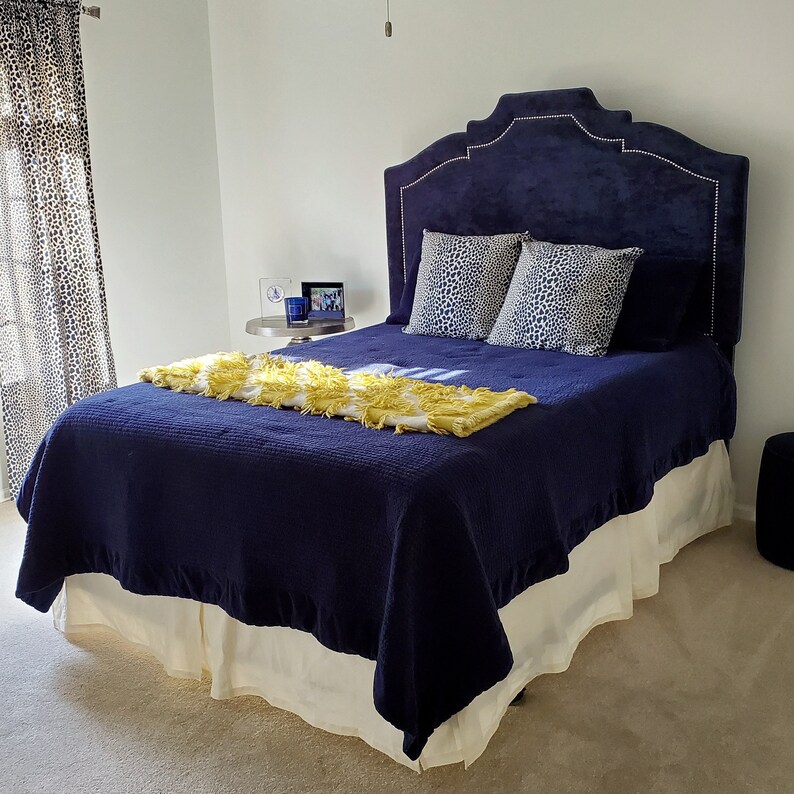 Navy Cheetah Pillow Cover Navy Tan Pillow Cover Leopard Etsy