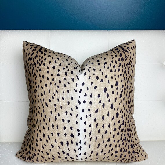 Extra Long Lumbar Black Antelope Pillow Cover