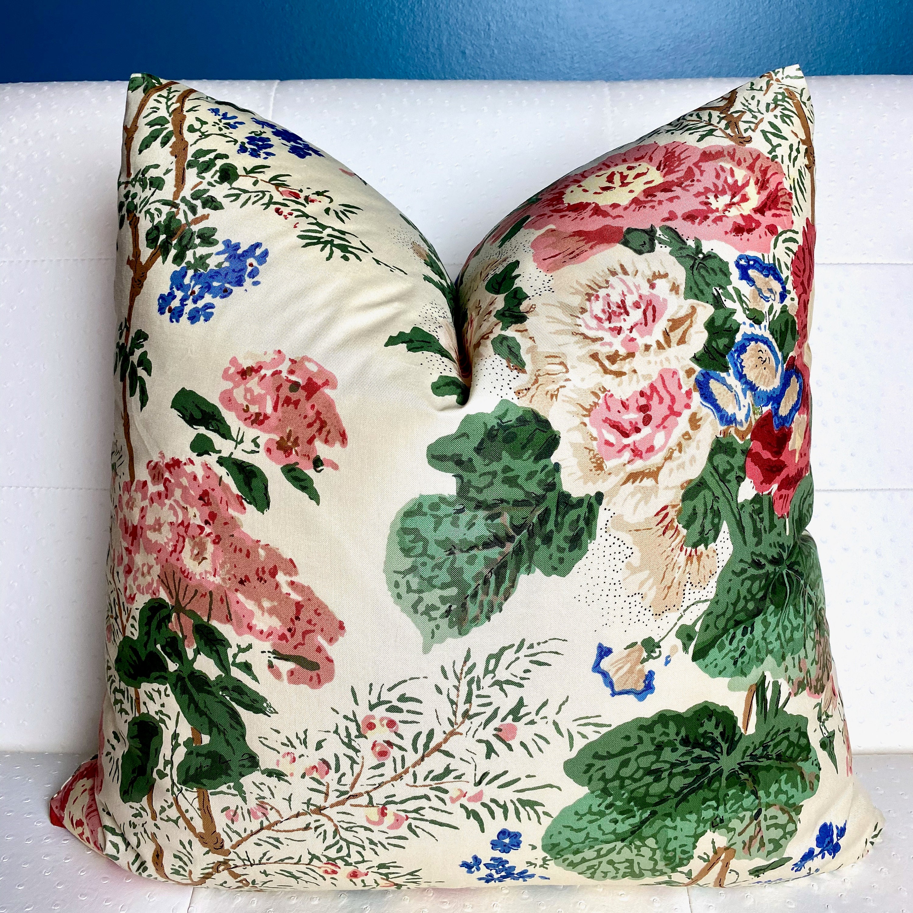 Boho Floral Patterned Throw Pillow — China Jones