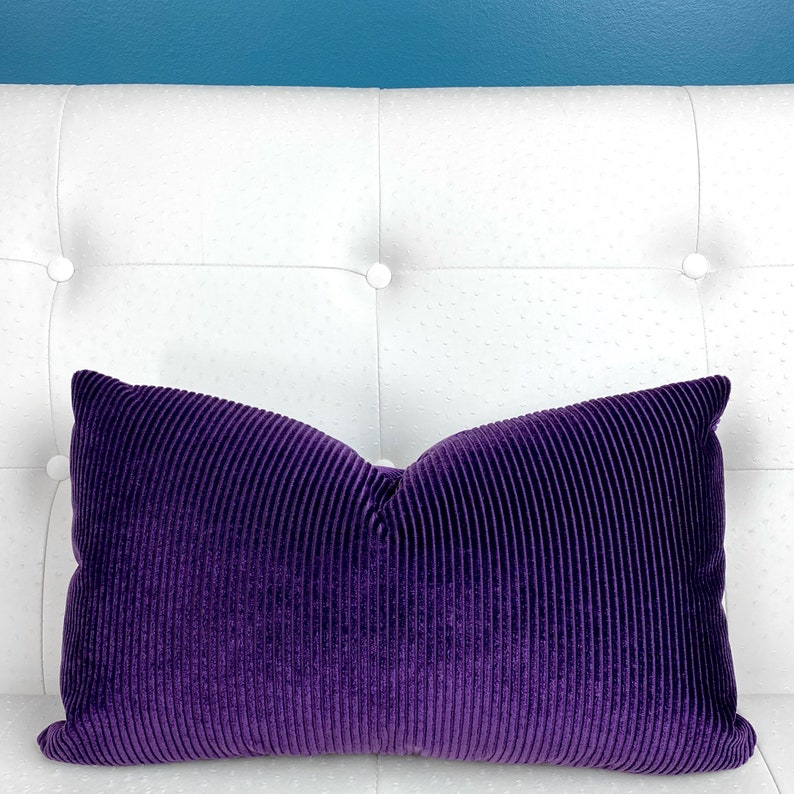 Dark Purple Velvet Pillow Cover Textured Velvet Pillow Cover Etsy