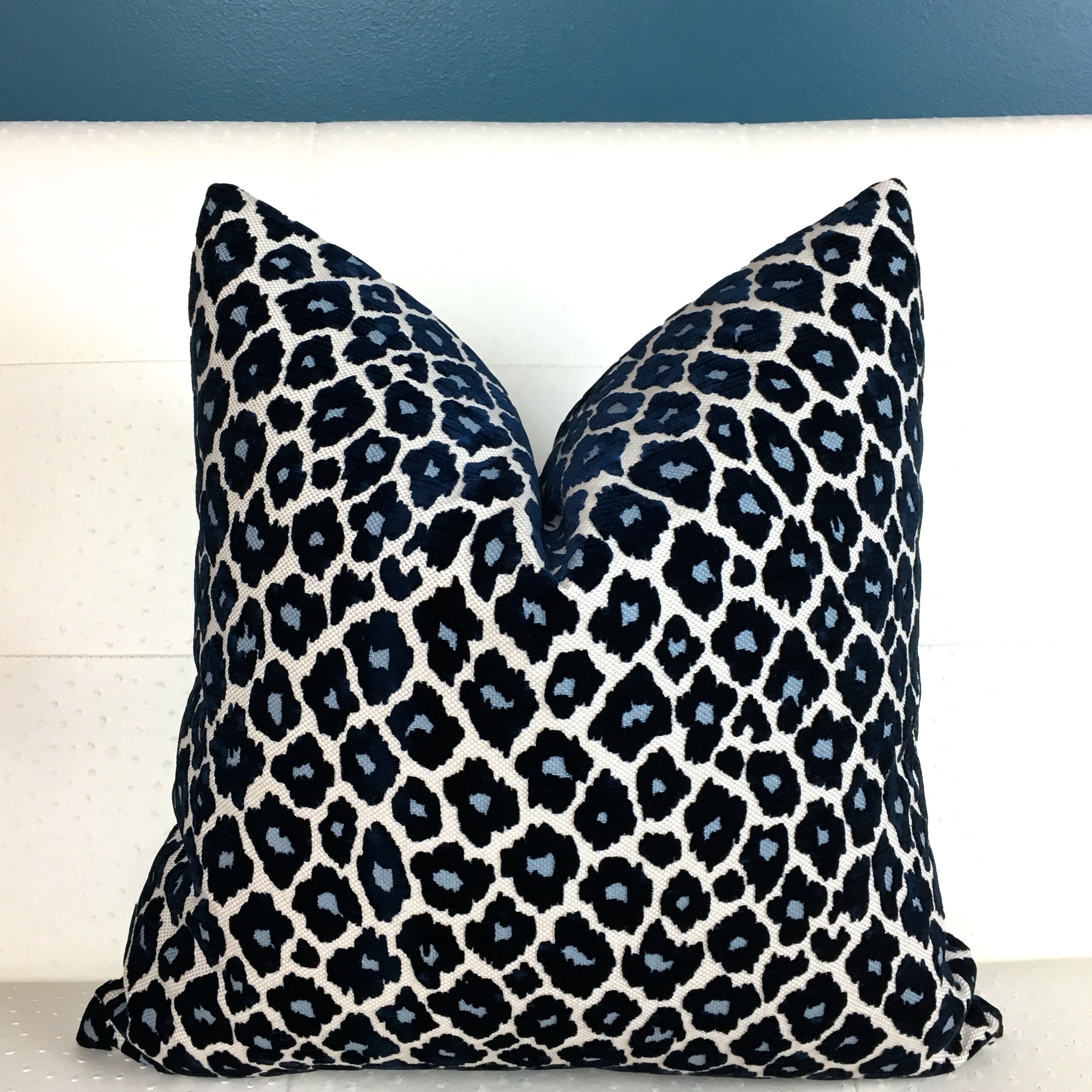 white leopard pillow