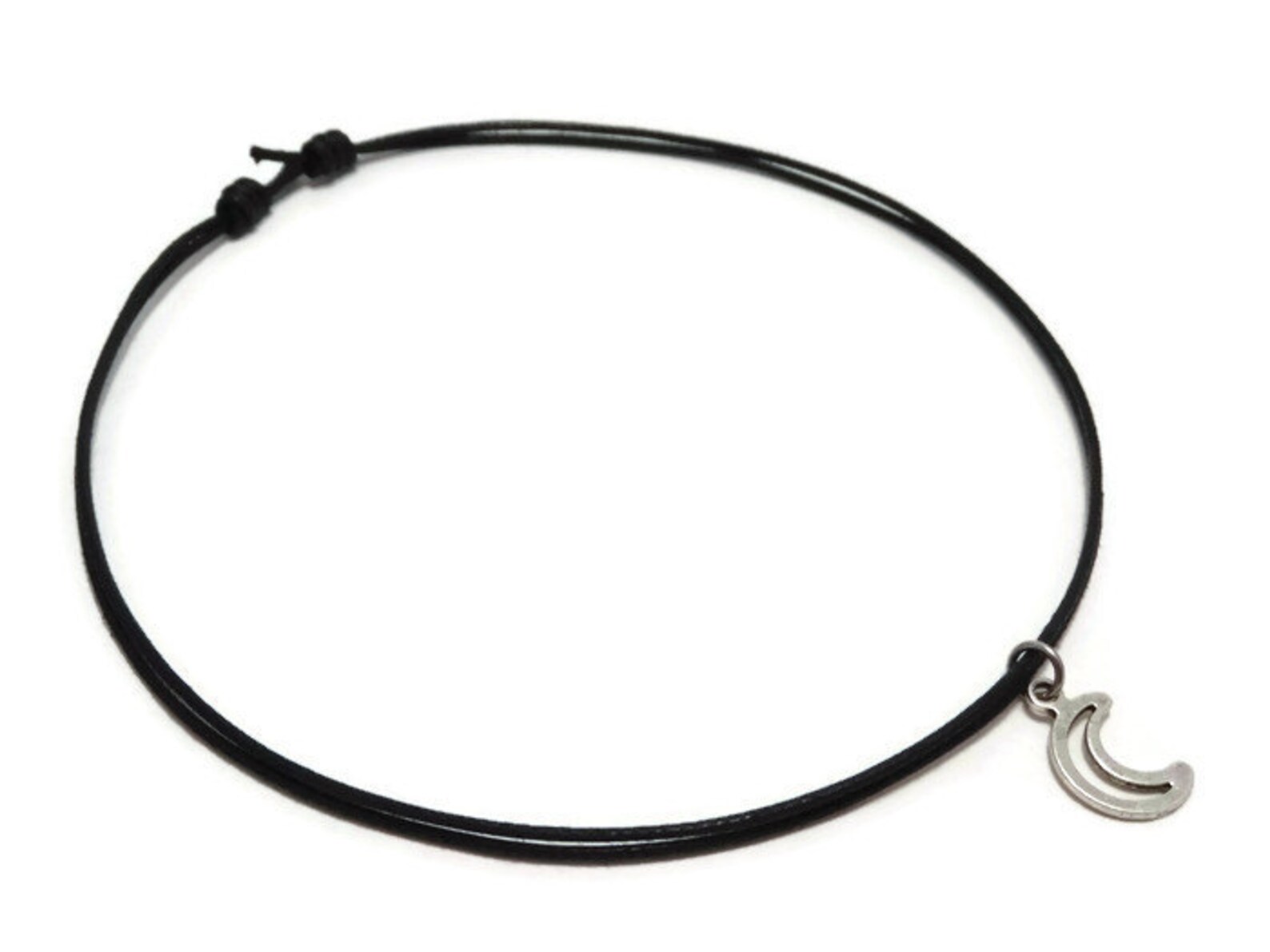 Moon Choker Necklace Crescent Moon Choker Bohemian Jewelry Etsy