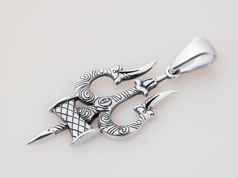 Trishula Pendant Sterling Silver. Yoga Jewelry Gift for Her. Etsy