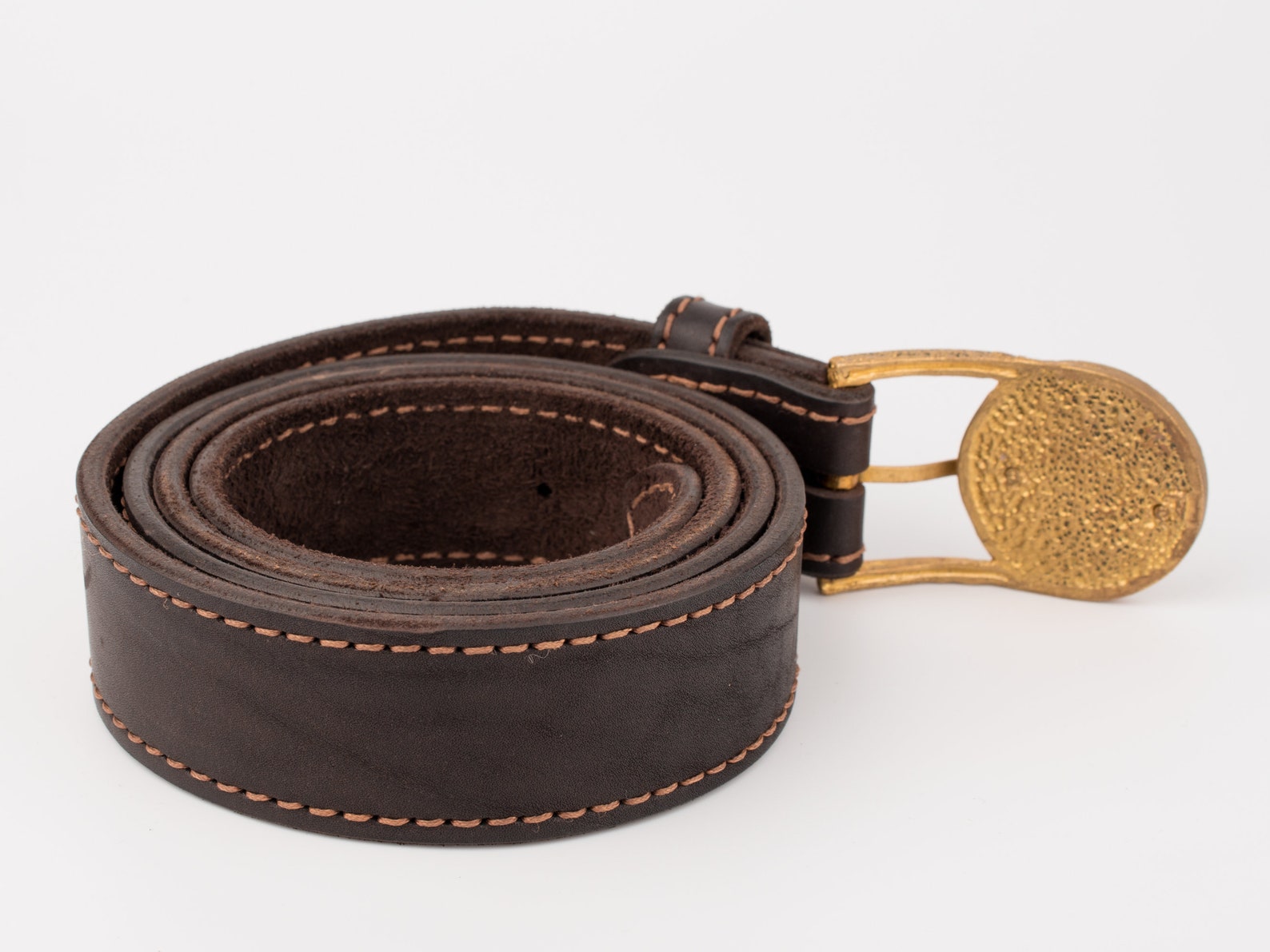 Belt Buckle Master Diver Brass Natural Leather Belt Mens Gift. Etsy