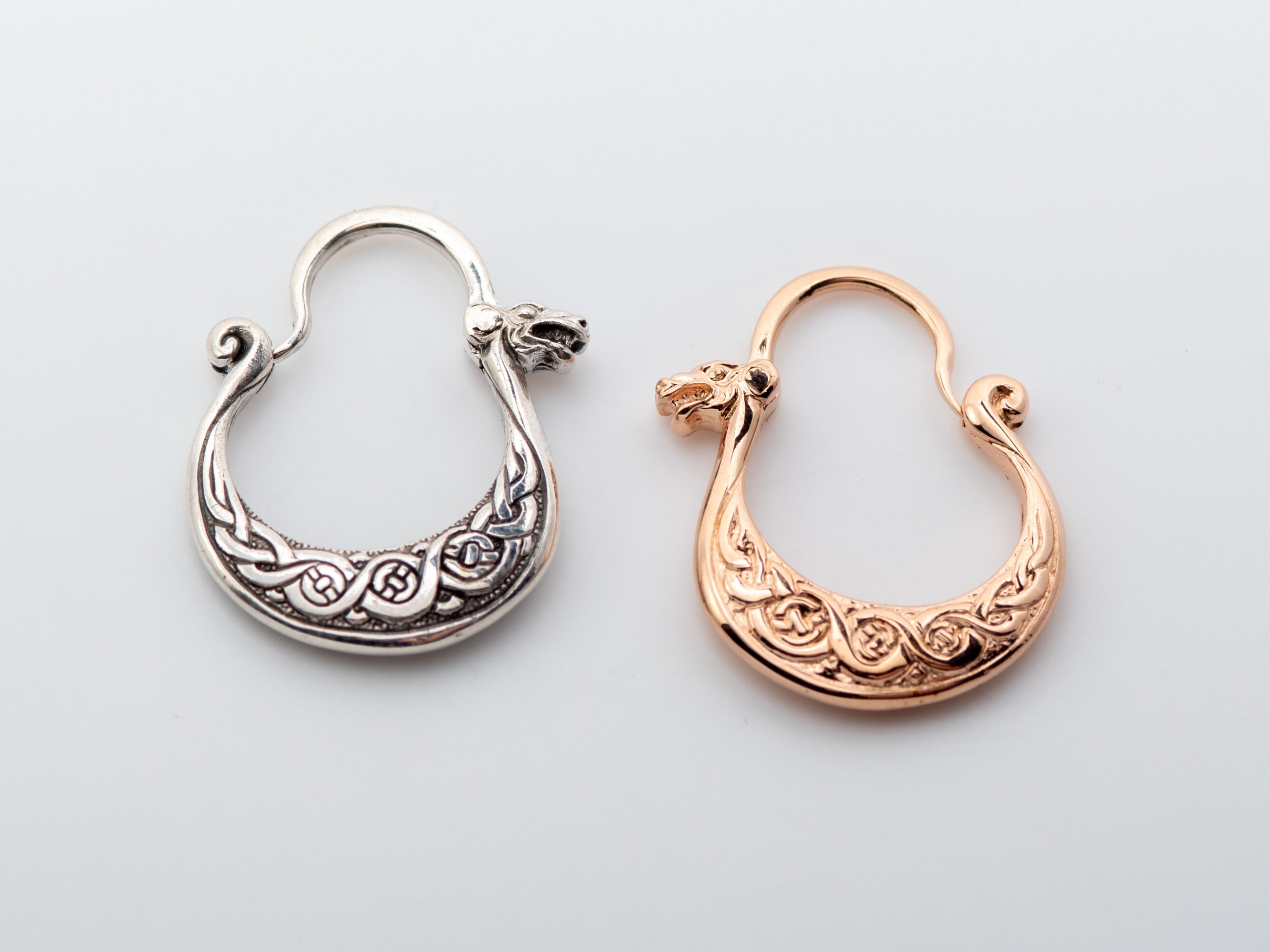 Mens earrings Drakkar small viking earring pagan unique Etsy