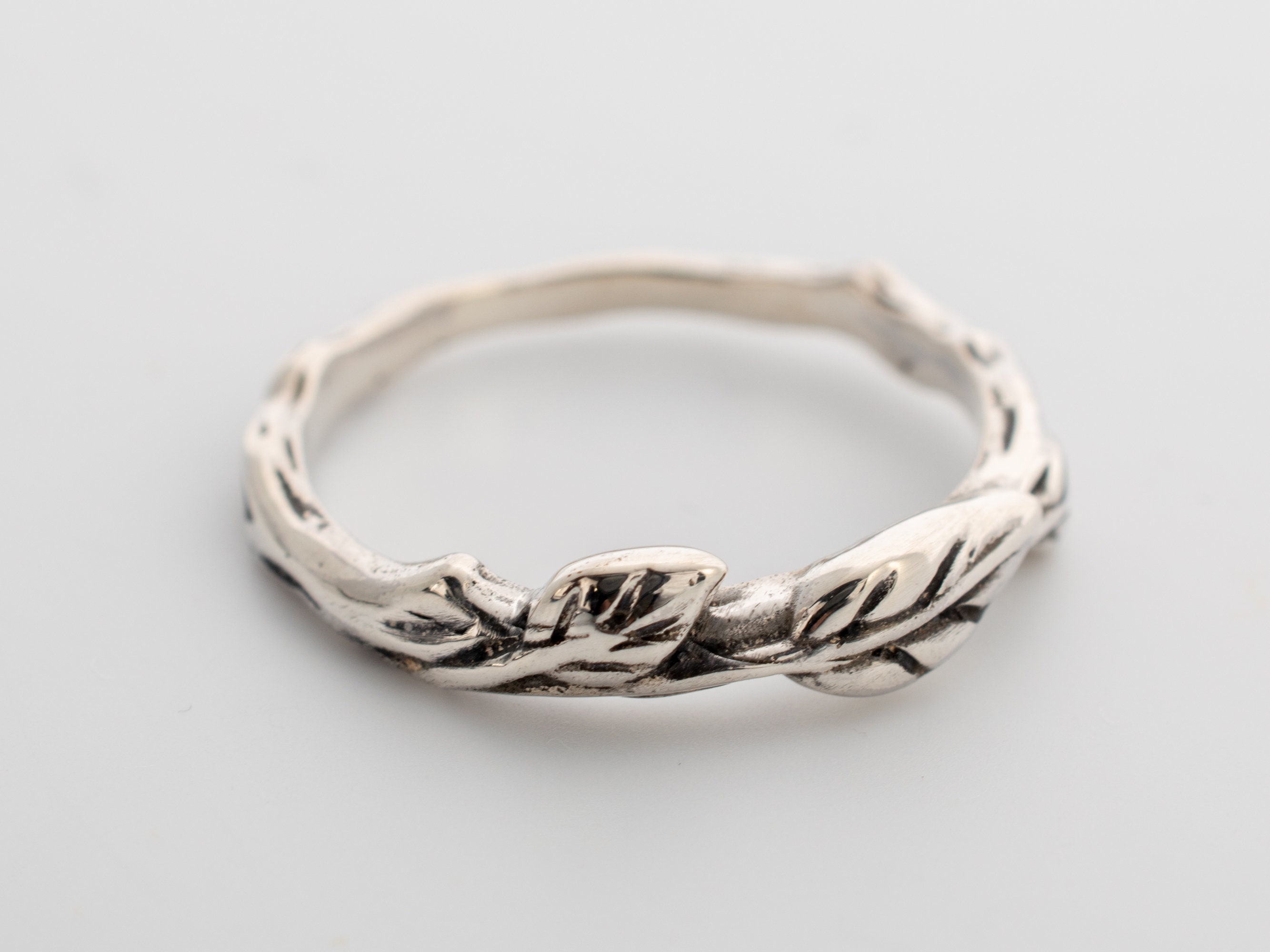 Leaf Ring Sterling Silver. Floral Nature Ring Simple Boho | Etsy