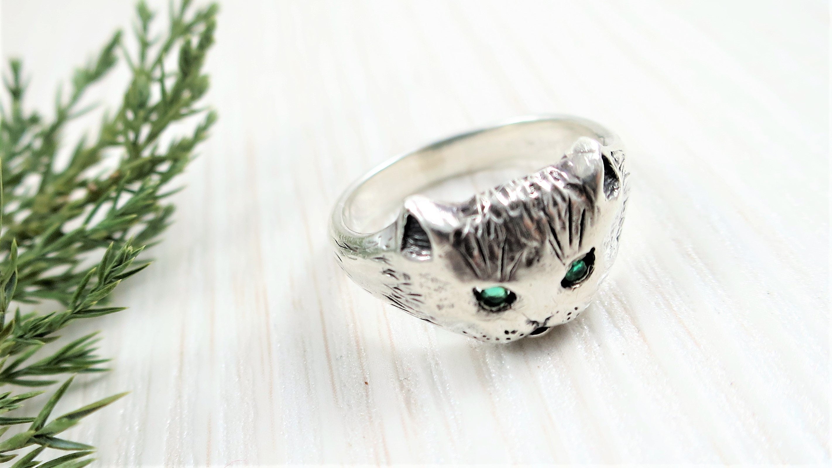 Handmade ring cat kitty for woman for men unisex Etsy