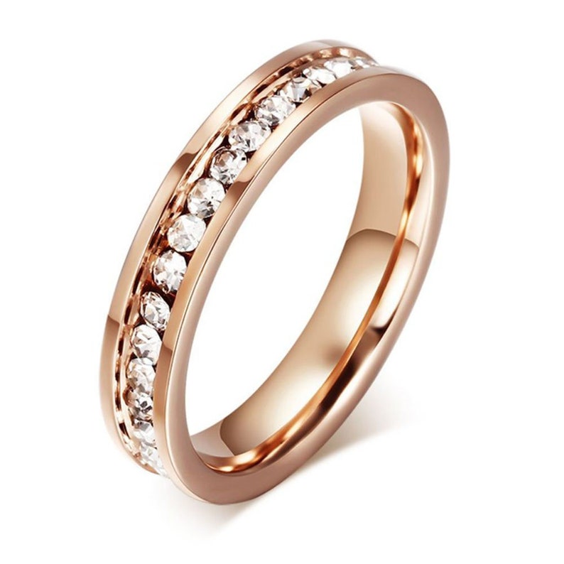 Ginger Lyne Collection Chiara Gold Sterling Silver V Shape CZ Anniversary Wedding Band Ring