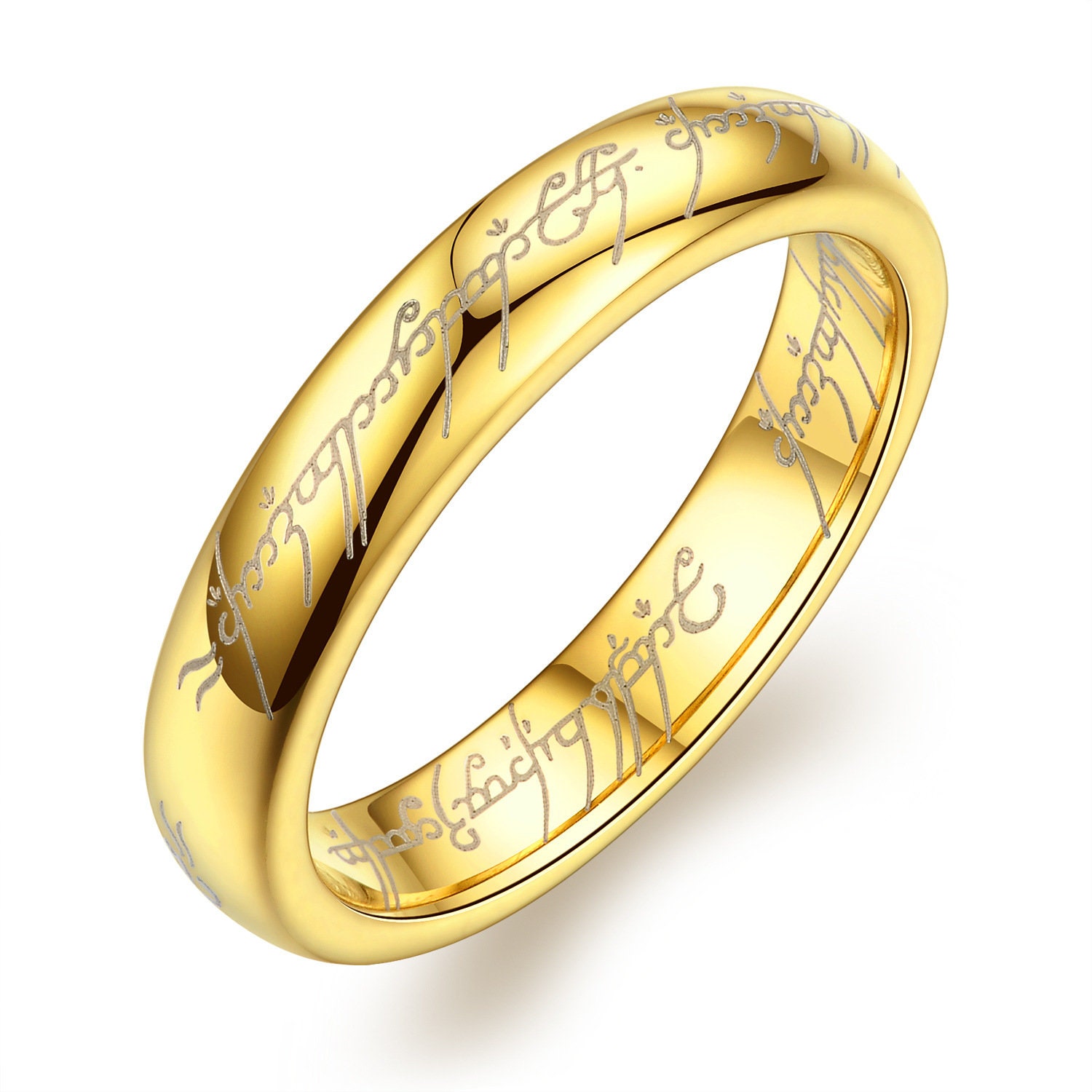 Tungsten Carbine Wedding Band Men Women One Ring of Power Ginger Lyne