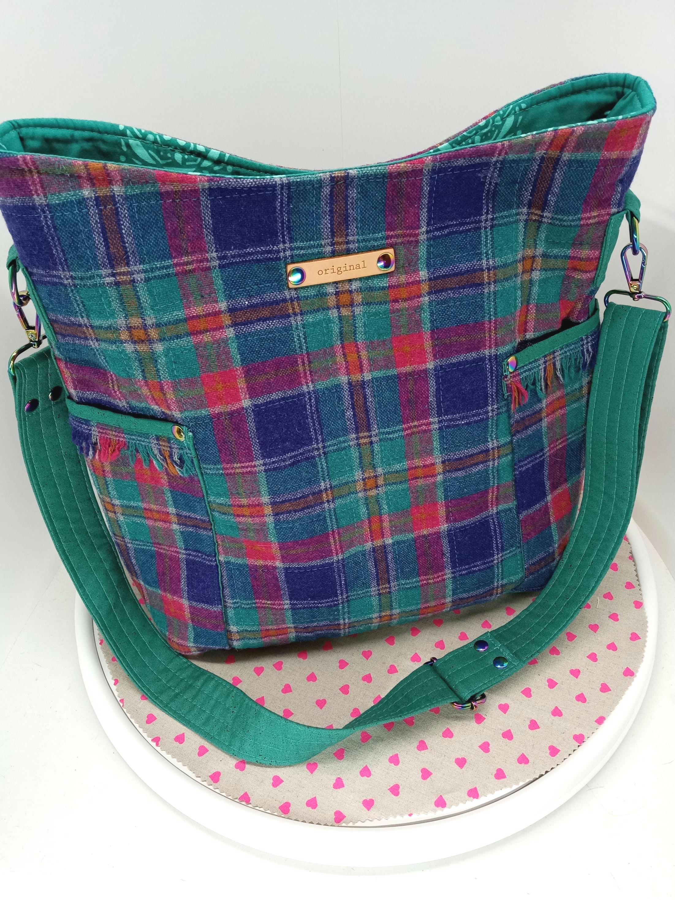 Upcycled Compass, casual crossbody, slouchy bag