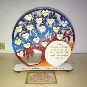Personalized wooden tree of life