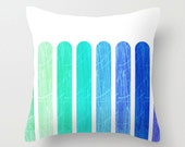 Green Mint Retro Stripes Art Decorative Pillow Modern Pillow Throw Pillow sofa Pillow Cover for couch Pillow Case Cushion 18x18