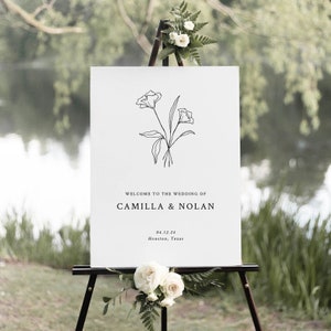 LAUREL | Wedding Welcome Sign, Welcome To Our Wedding Sign, Wedding Sign Board, Wedding Signs, Wedding Outdoor Sign, Our Wedding Board