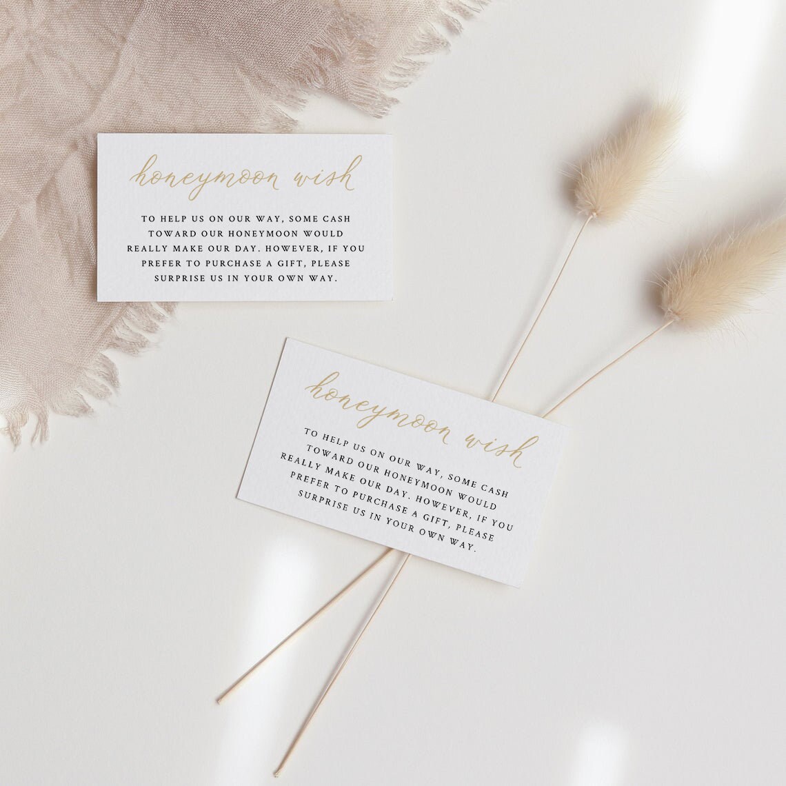 Honeymoon Fund Cards Honeyfund Insert Cards Wedding | Etsy