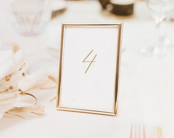 CALLI | Wedding Table Numbers Printable, Instant Download Table Numbers, Printable Table Numbers 1-20, Minimalist Wedding 5x7 Table Numbers