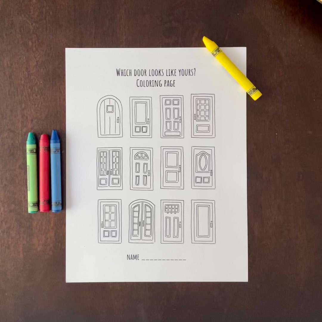 Real Estate Open House Coloring Page for Kids 9 Original Hand - Etsy
