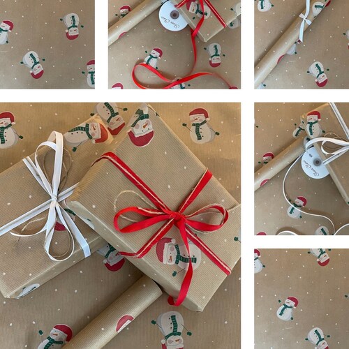 Christmas Kraft Brown Recyclable Wrapping Paper christmas Etsy UK