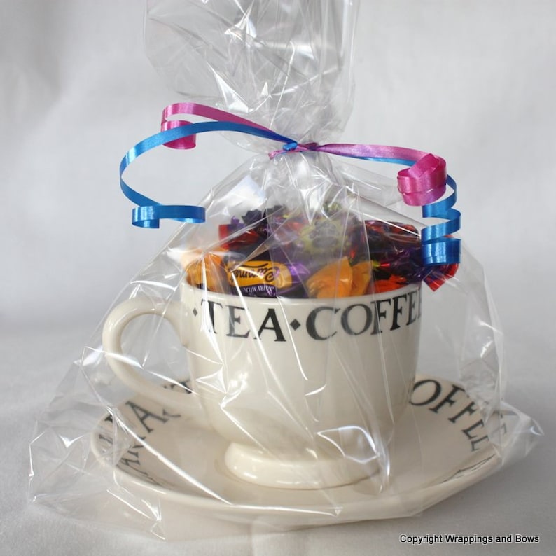 Extra Large Cellophane Gift Bags Pack of 10 Seamed Base & Etsy UK