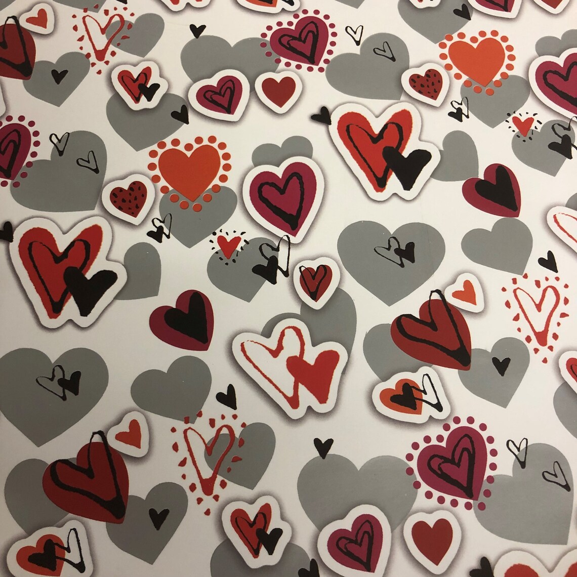 Valentine's Day / Valentines Gift Wrapping Paper and Tags Etsy UK