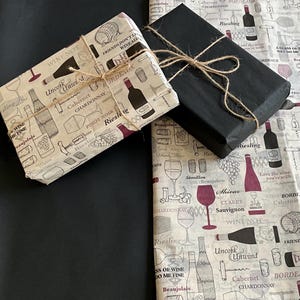 Weihnachten Seidenpapier Wein nicht & Uni Schwarz Mixed Pack Luxus Blätter Eco Geschenkverpackung recyclebar für Kunsthandwerk, Körbe, Flaschenverpackung,