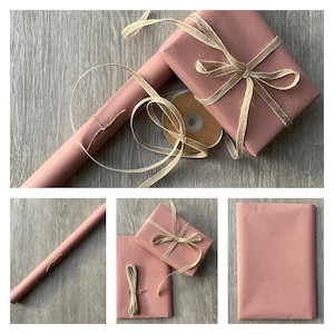 Kraftpapier 50 cm breit in Blassrosa - auch als reine Geschenkpapierrolle erhältlich