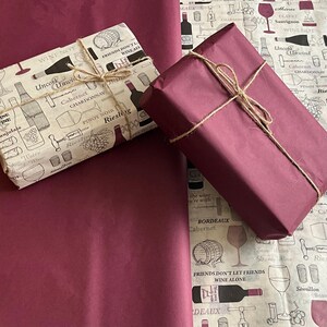 Carta velina natalizia, color vino e bordeaux, confezione mista, fogli di lusso, ecologica, riciclabile, per artigianato, cesti regalo, confezionamento di bottiglie.