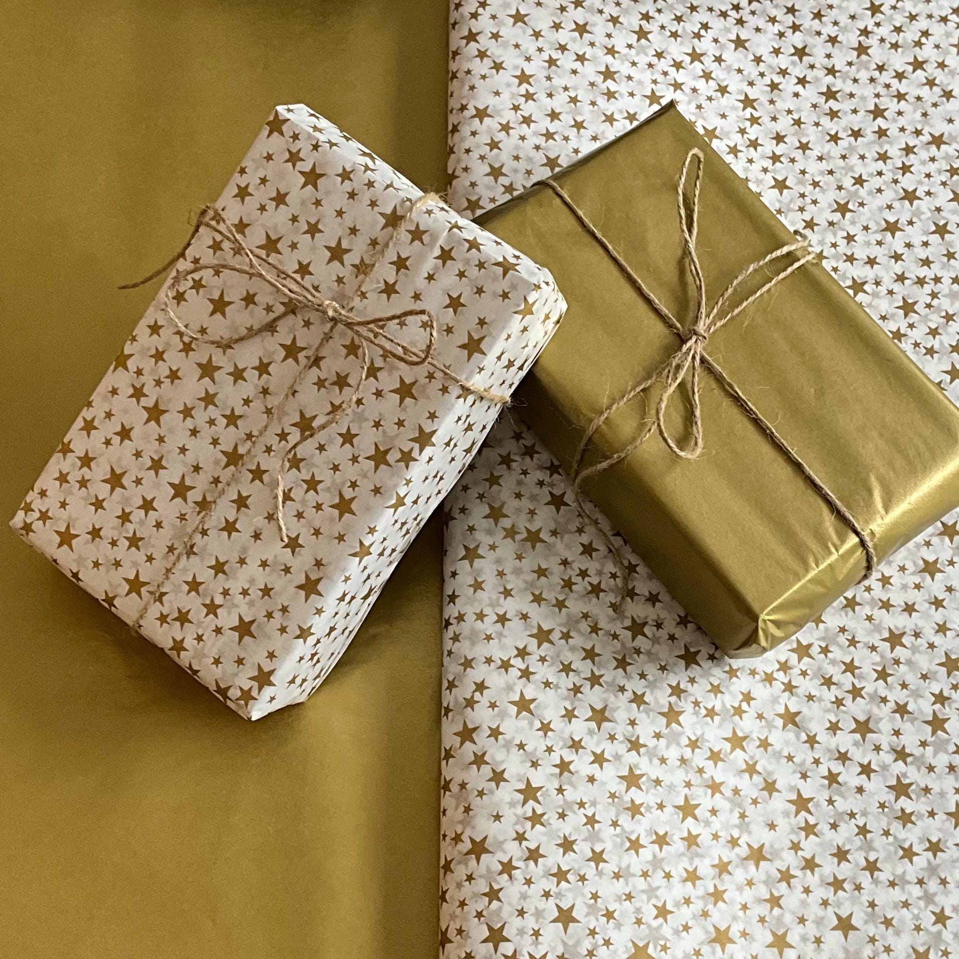 Christmas Wrapping Paper Christmas Tags Raffia Ribbon Set 8 Metres