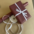 Kraft Wrapping Paper *Burgundy* 50cm wide Recycled and Recyclable : Optional White Ribbon