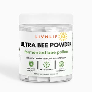 2500mg Bee Bread 500mg Royal Jelly Ultra Bee Pollen Powder with Vitamin C