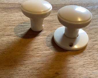 Vintage Cream Bakelite Door Handles