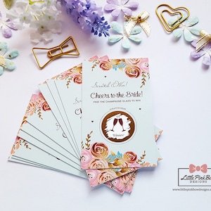 20 cartes de jeu de douche nuptiale à gratter, jeux d’enterrement de vie de jeune fille, acclamations à la mariée, jeu de cartes autocollants de mariage