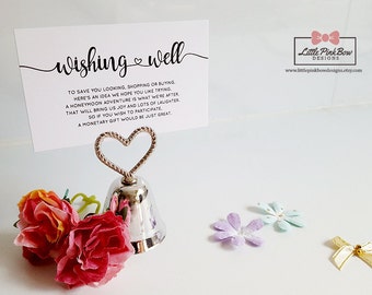 80 Printed Wishing Well Cards, Wedding Wishing Well Card, Printed Wishing Well, Printed Wishing Well Flat Cards, Wedding Stationery