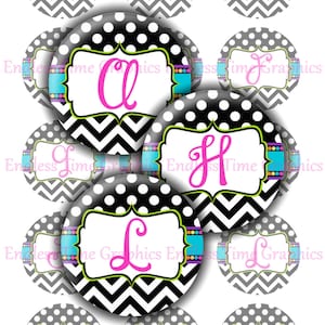 Alphabet Bottle Cap Images ~*DIGITAL*~ 4x6 Digital Collage Sheet ~1 Inch Printable Circles~ Resin Pendant & Badge Reel Images- Alphabet 149