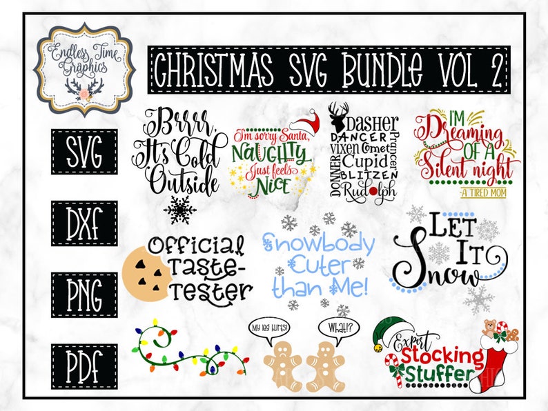 Download Christmas SVG Bundle. Holiday SVG Bundle. Tinsel in A ...
