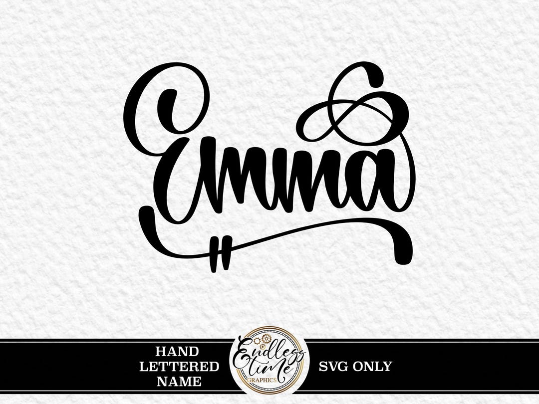 Emma Name SVG | Digital Hand-lettered Design | SVG Download - Etsy