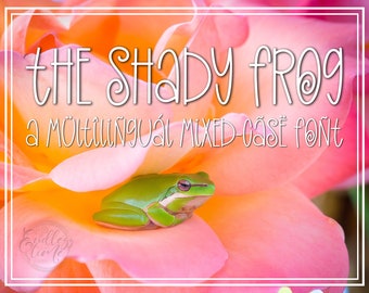 The Shady Frog - czcionka wielojęzyczna o różnych wielkościach liter