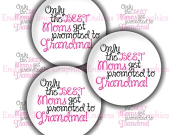 Awans do zdjęć kapsli od butelek babci, 1-calowe kółka (arkusz kolażu cyfrowego)